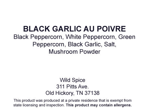 Black Garlic Au Poivre