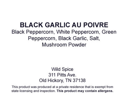 Black Garlic Au Poivre